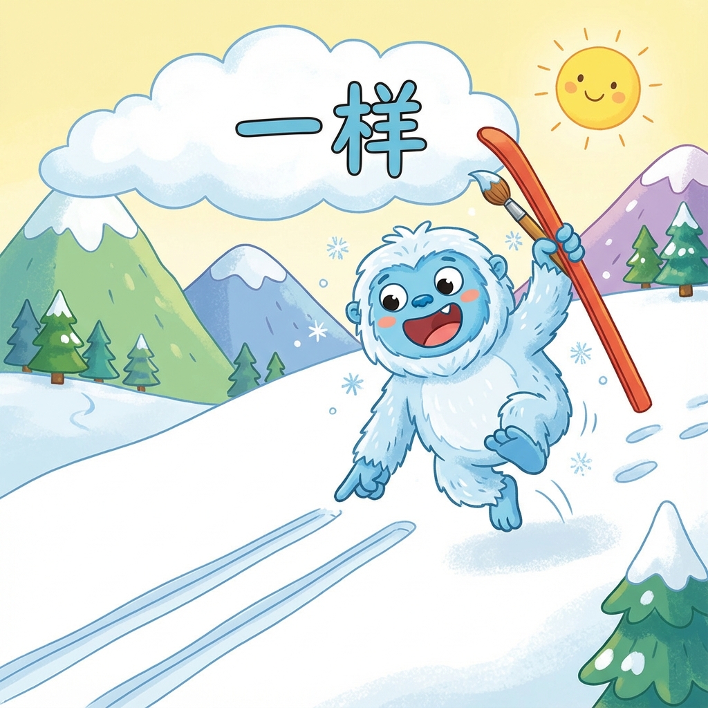 Мнемоника: как запомнить иероглиф 一样 (yíyàng) — одинаковый