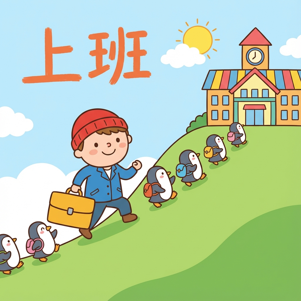 Мнемоника: как запомнить иероглиф 上班 (shàng bān) — ходить на работу, начинать свою смену