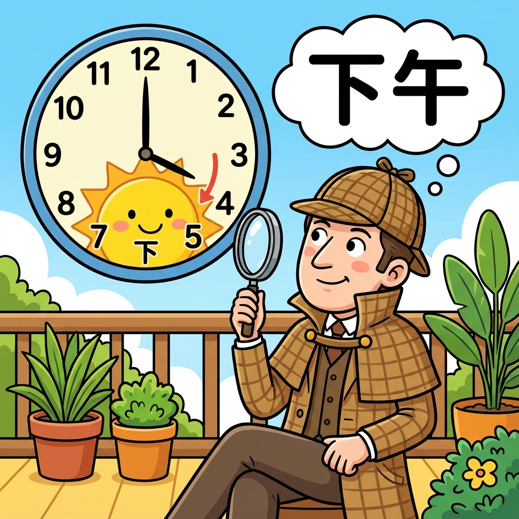 Мнемоника: как запомнить иероглиф 下午 (xiàwǔ) — после обеда, днем