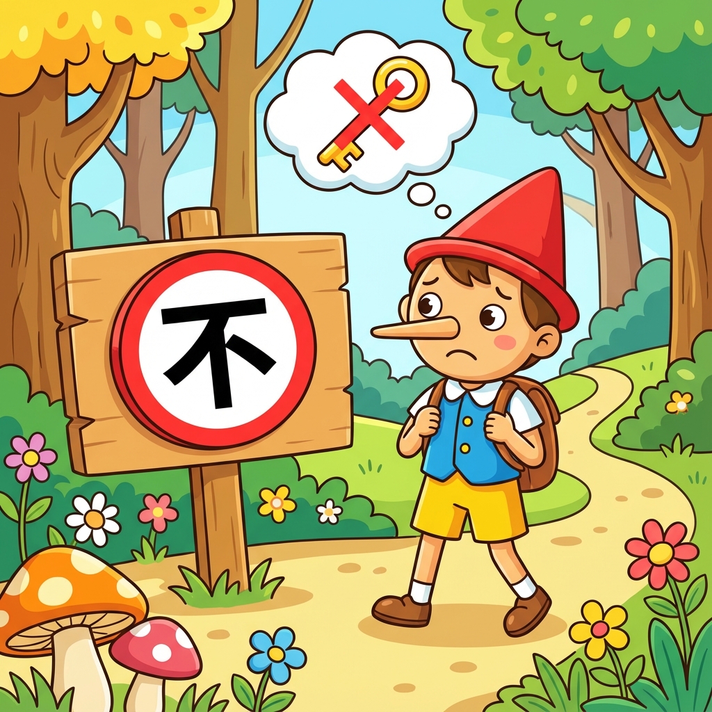 Мнемоника: как запомнить иероглиф 不 (bù) — нет, не