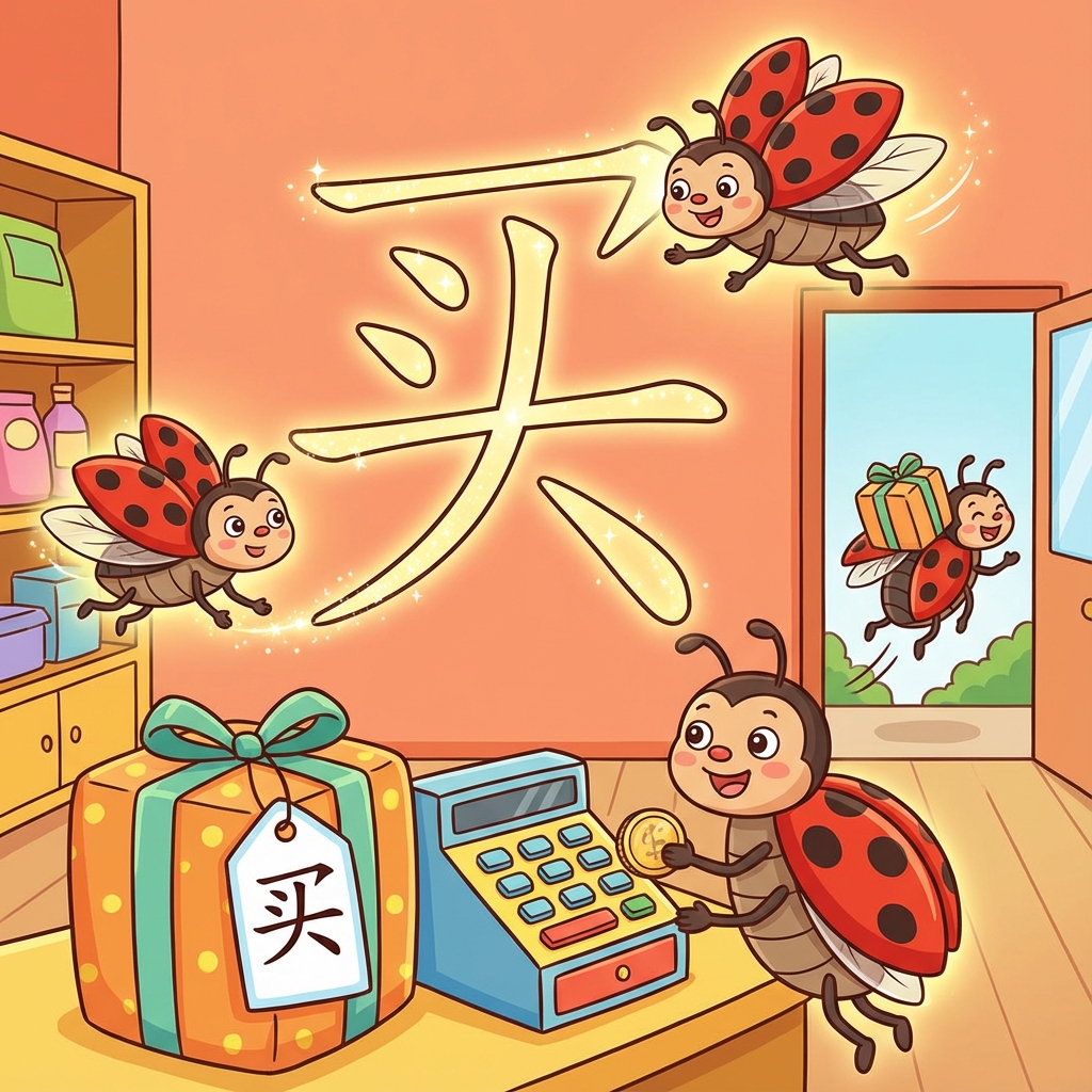 Мнемоника: как запомнить иероглиф 买 (mǎi) — покупать