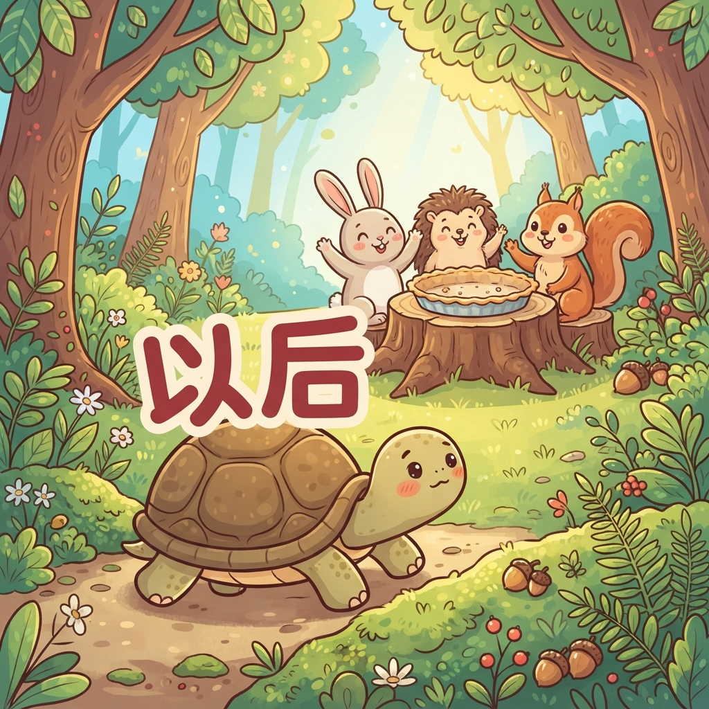 Мнемоника: как запомнить слово 以后 (yǐ hòu) — после, потом, в будущем