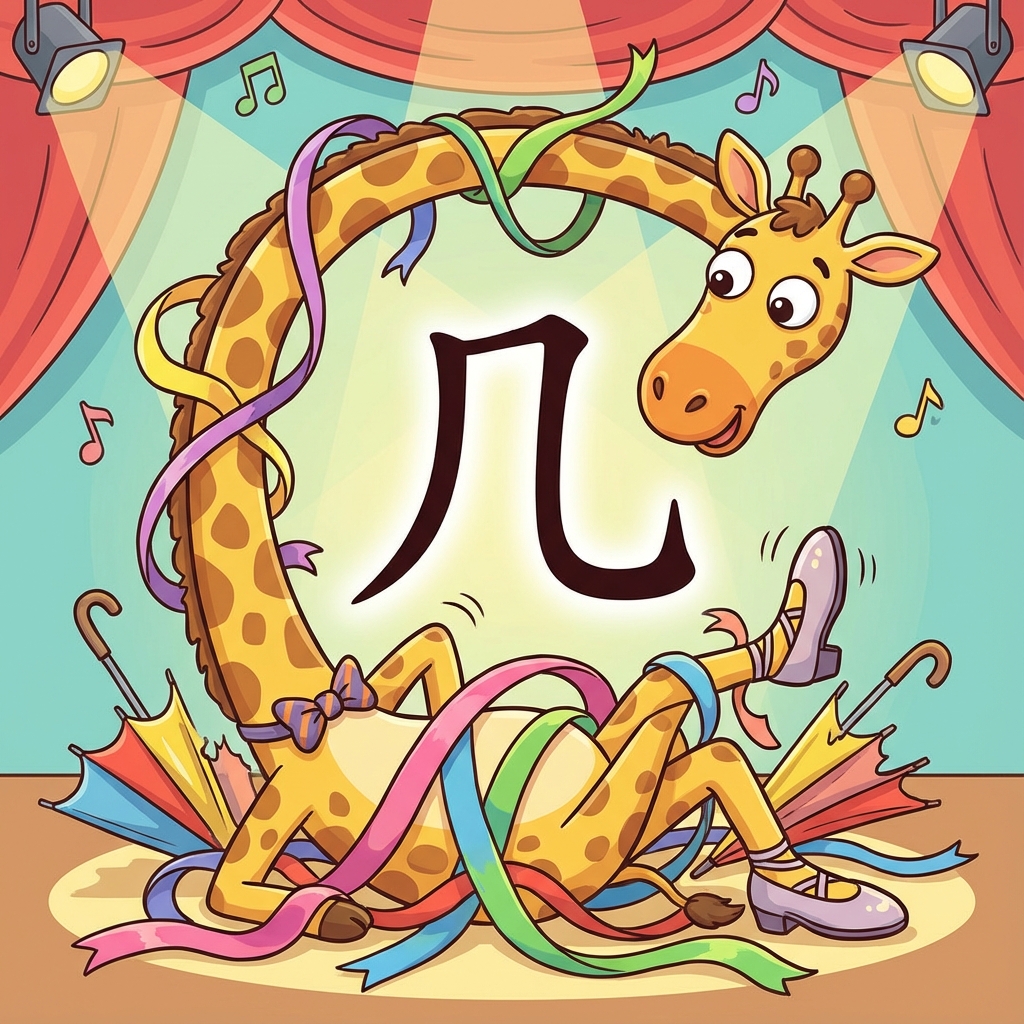 Мнемоника: как запомнить иероглиф 几 (jǐ) — несколько; сколько?