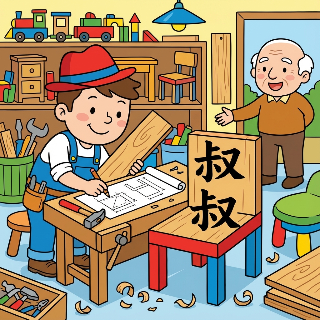 Мнемоника: как запомнить иероглиф 叔叔 (shūshu) — дядя