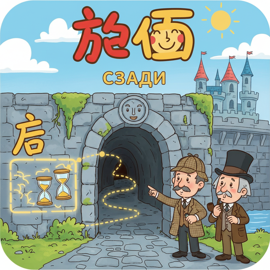 Mnemonic for 后 (hòu) — after; behind
