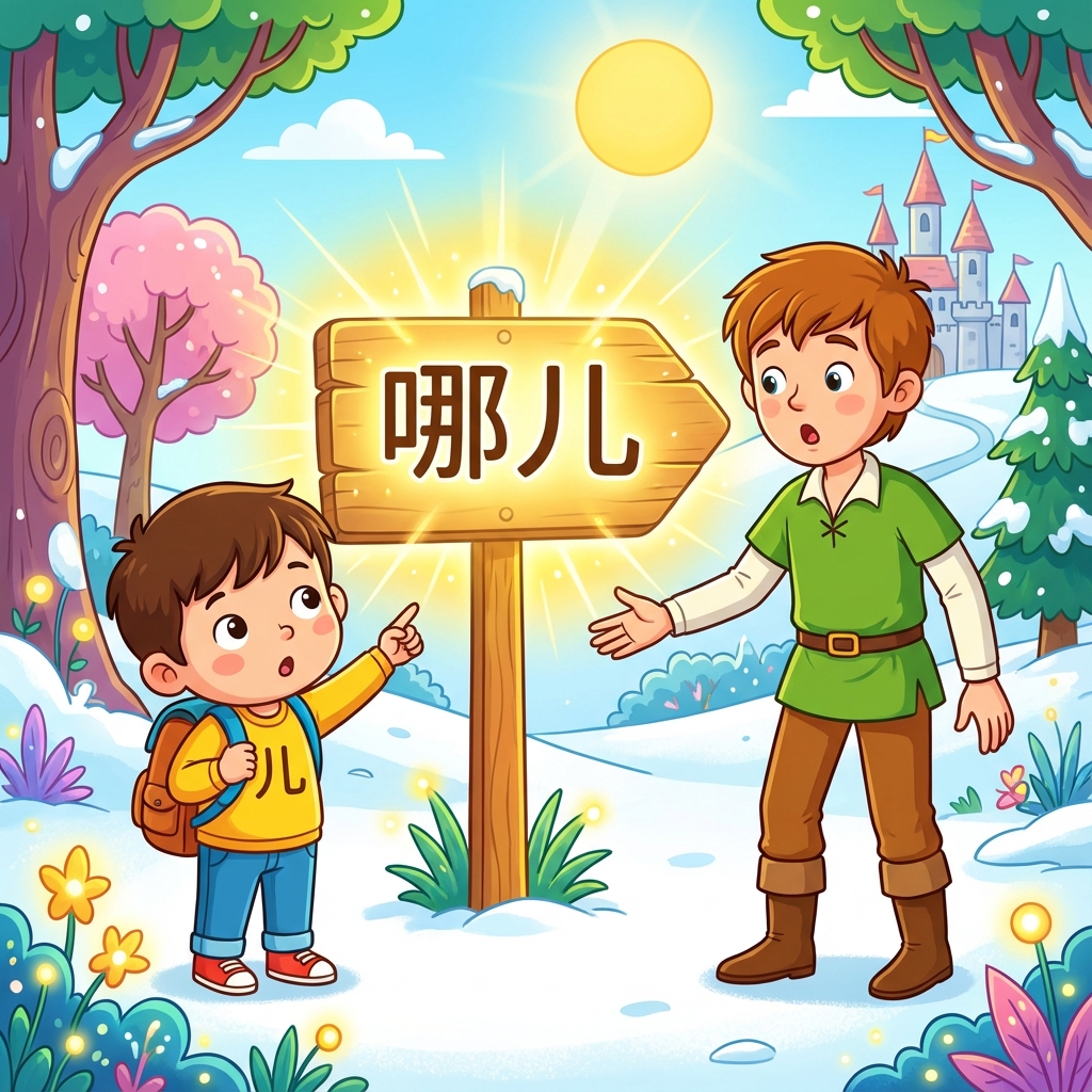 Мнемоника: как запомнить иероглиф 哪儿 (nǎr) — где? куда?