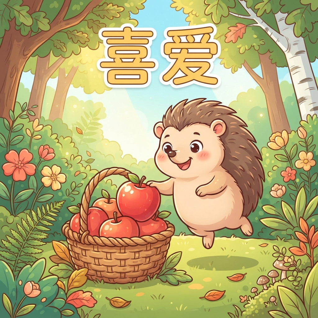 Mnemonic for 喜爱 (xǐ ài) — to like, to love