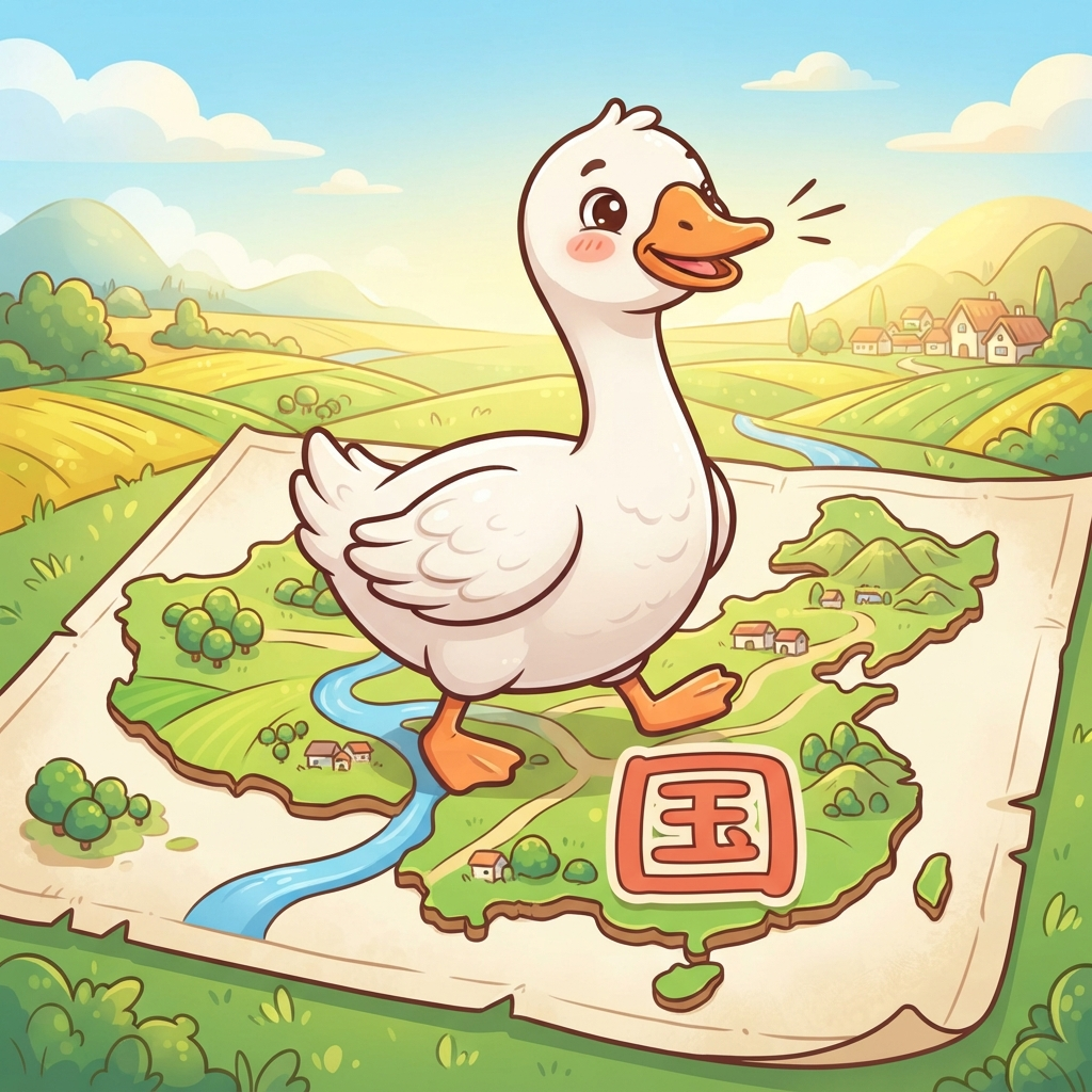 Mnemonic for 国 (guó) — country