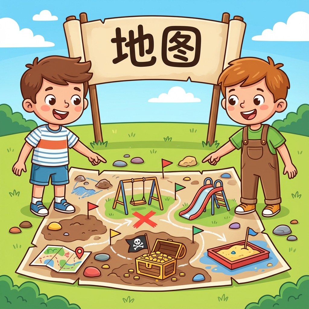 Mnemonic for 地图 (dìtú) — map