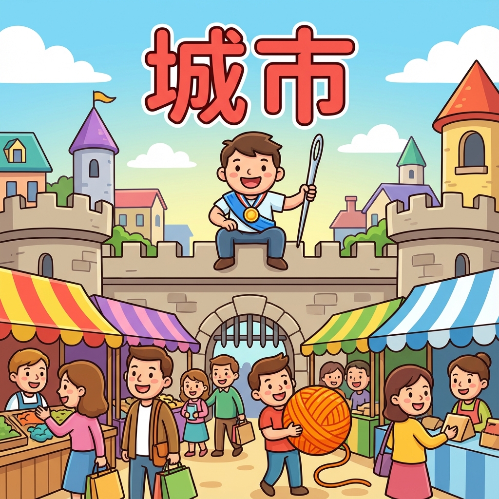 Мнемоника: как запомнить слово 城市 (chéngshì) — город