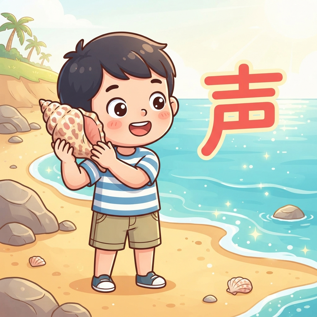 Mnemonic for 声 (shēng) — sound