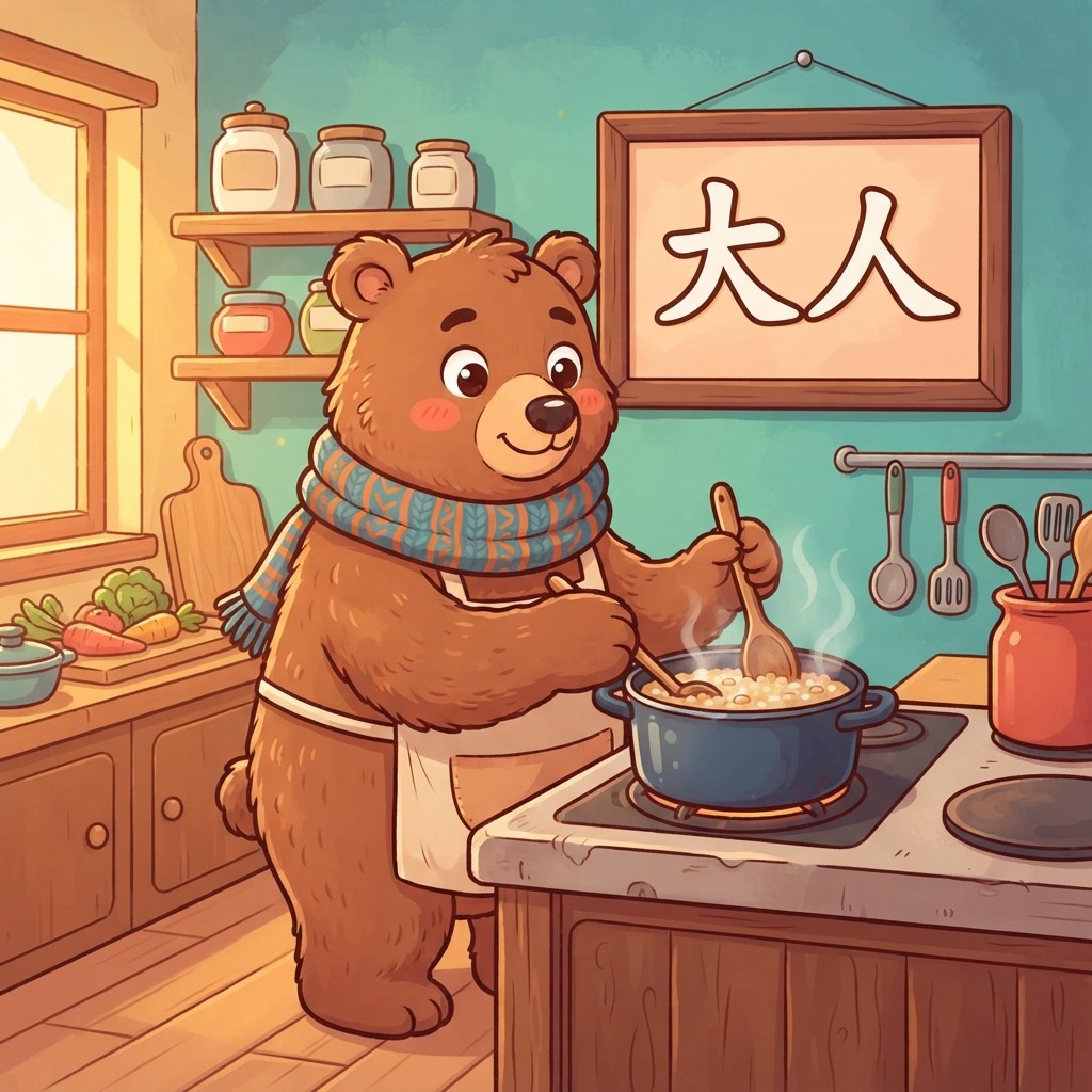 Мнемоника: как запомнить слово 大人 (dà ren) — взрослый
