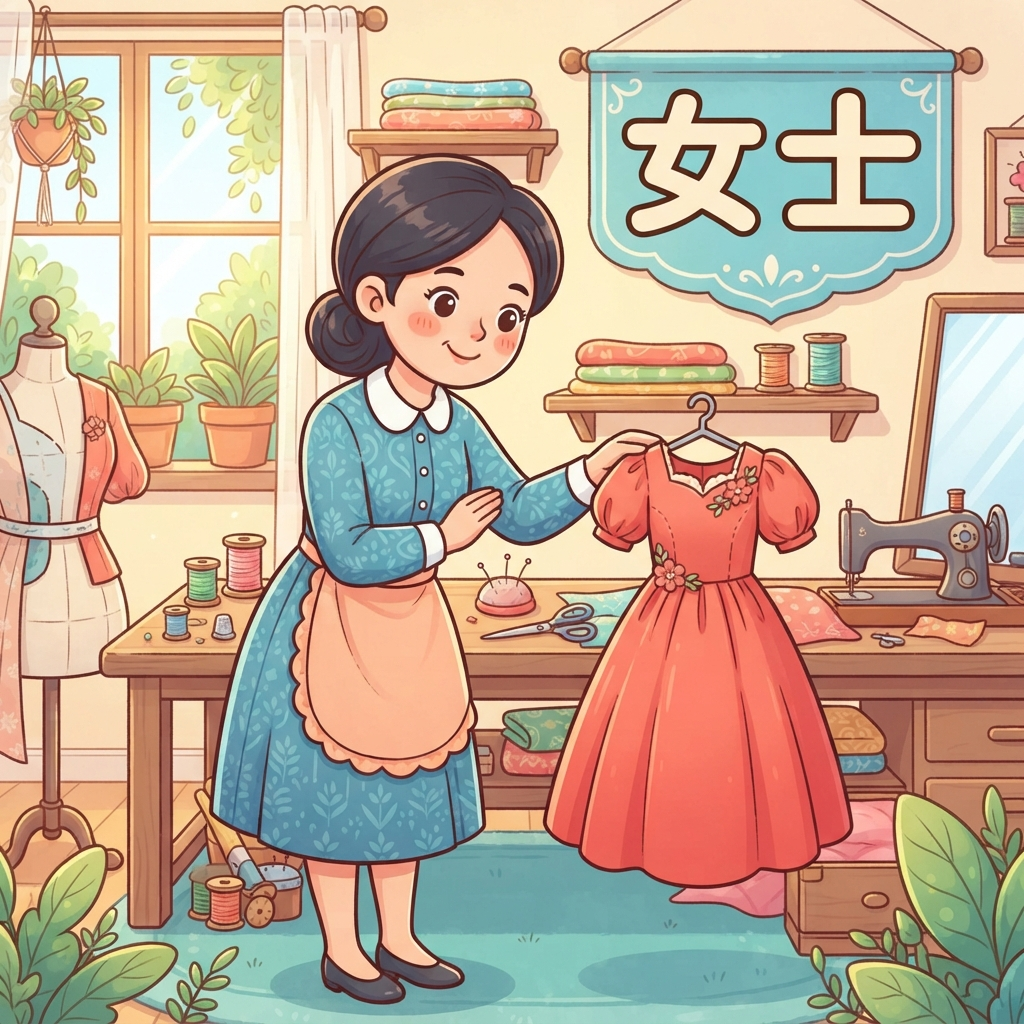 Мнемоника: как запомнить слово 女士 (nǚshì) — госпожа, леди