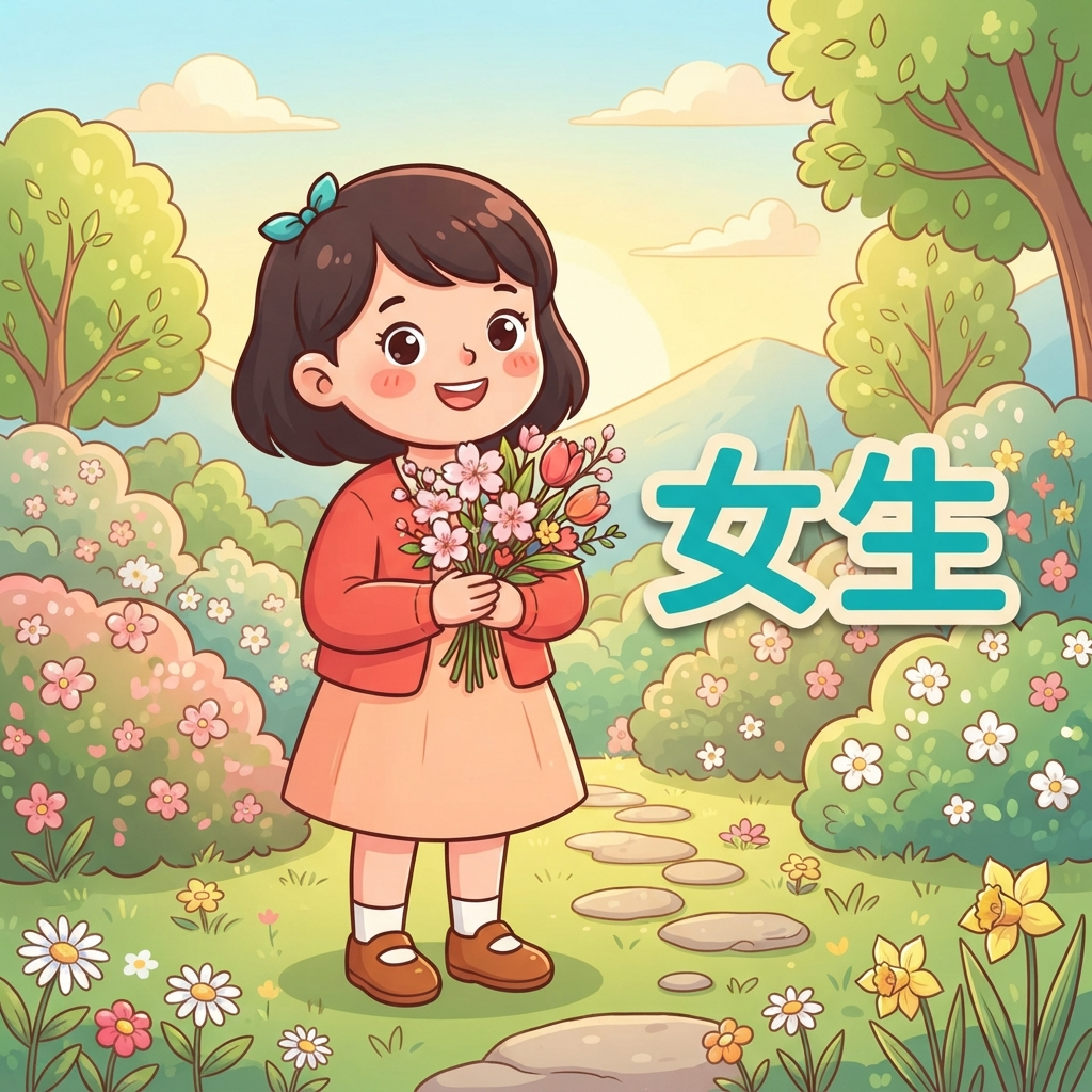 Мнемоника: как запомнить слово 女生 (nǚ shēng) — девушка