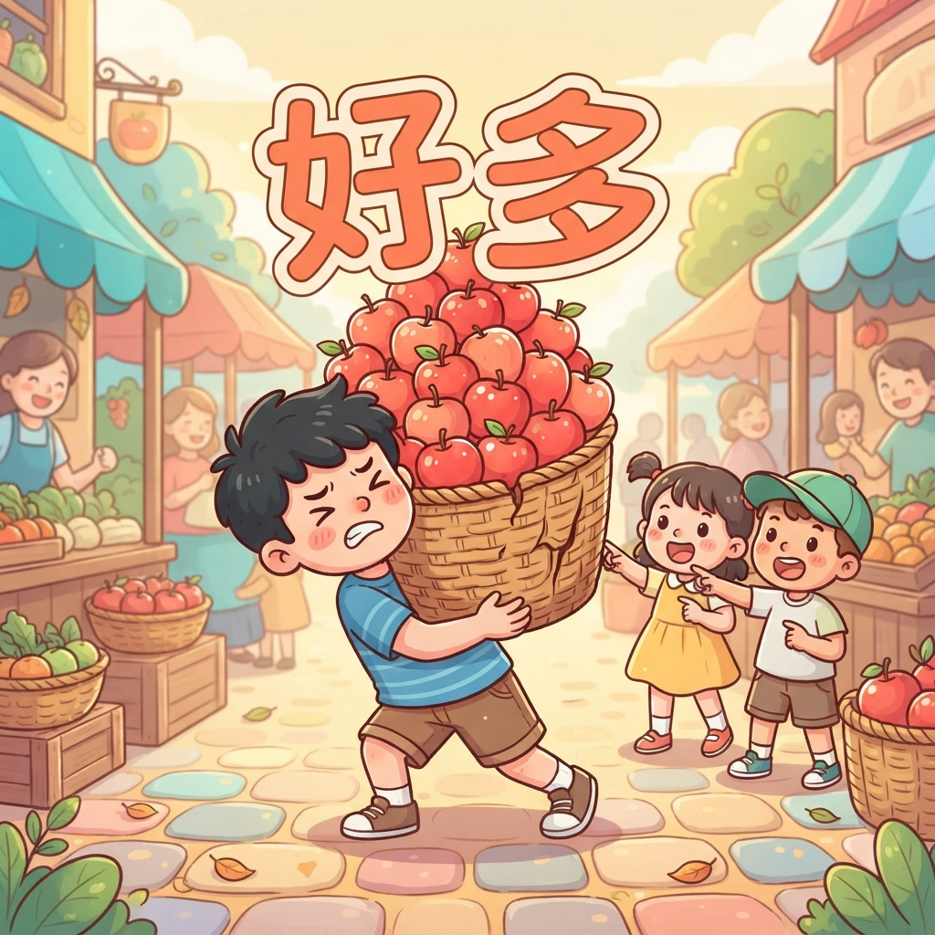 Mnemonic for 好多 (hǎo duō) — many, a lot of
