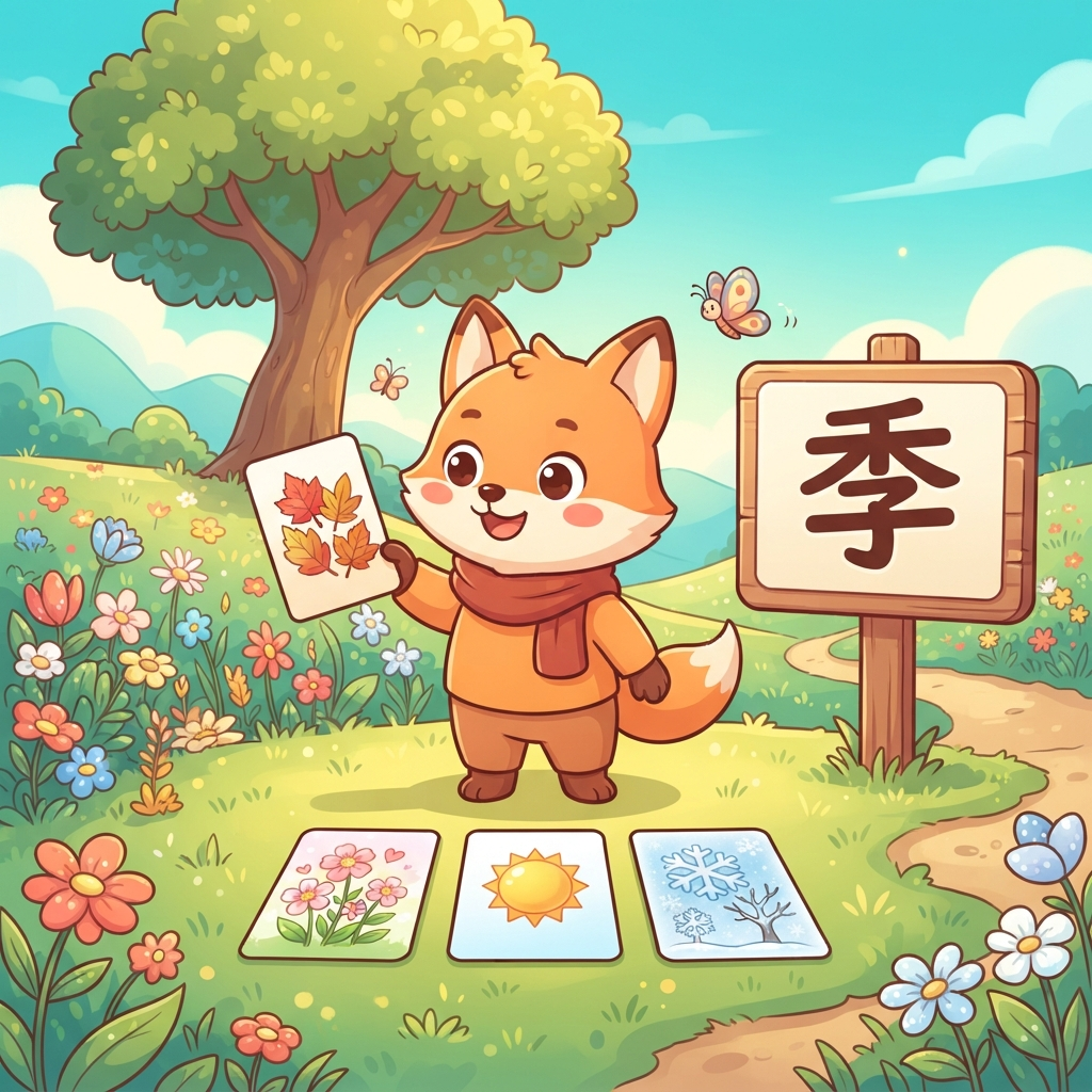 Mnemonic for 季 (jì) — season