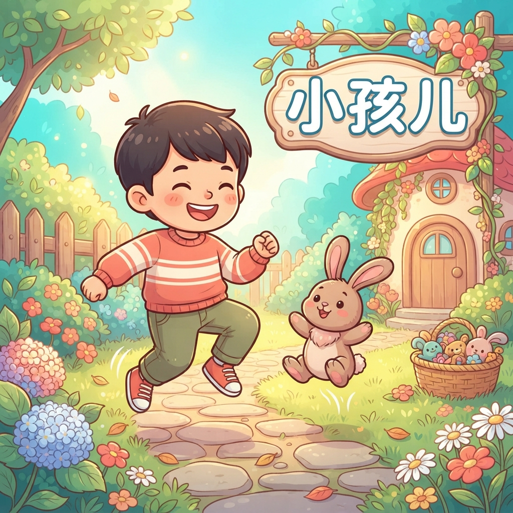 Mnemonic for 小孩儿 (xiǎo háir) — child