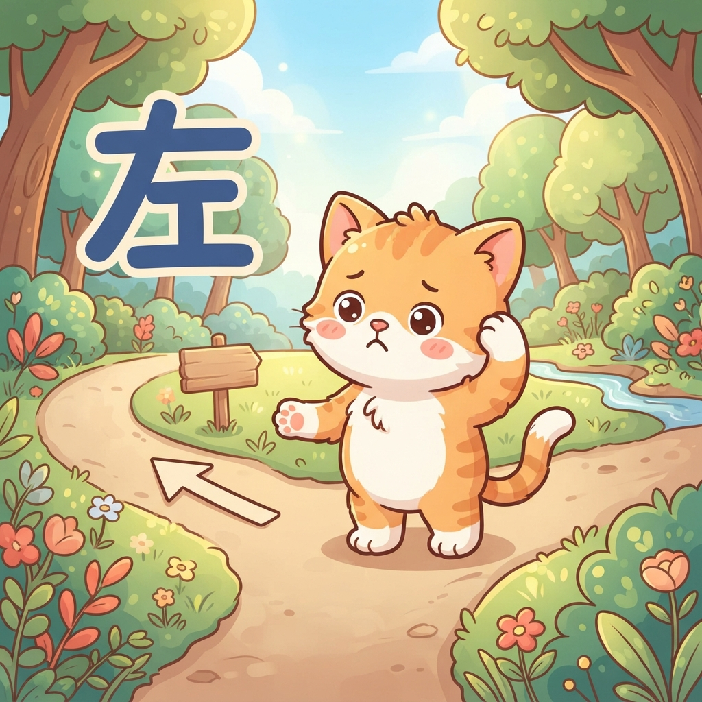 Мнемоника: как запомнить иероглиф 左 (zuǒ) — левый