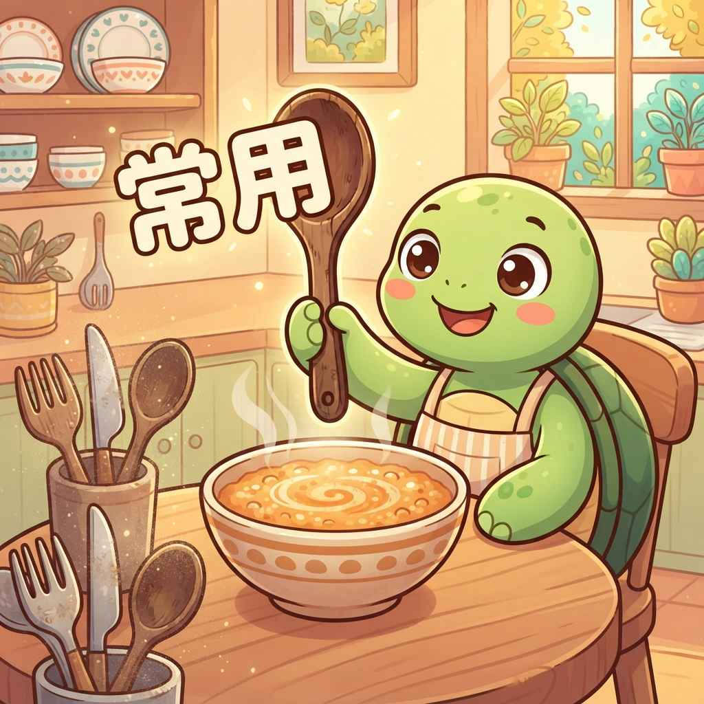 Mnemonic for 常用 (cháng yòng) — commonly used