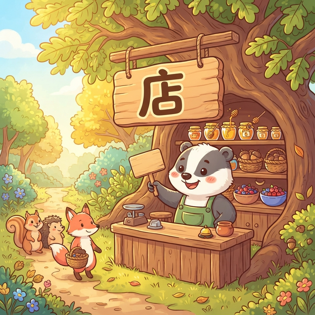 Mnemonic for 店 (diàn) — shop