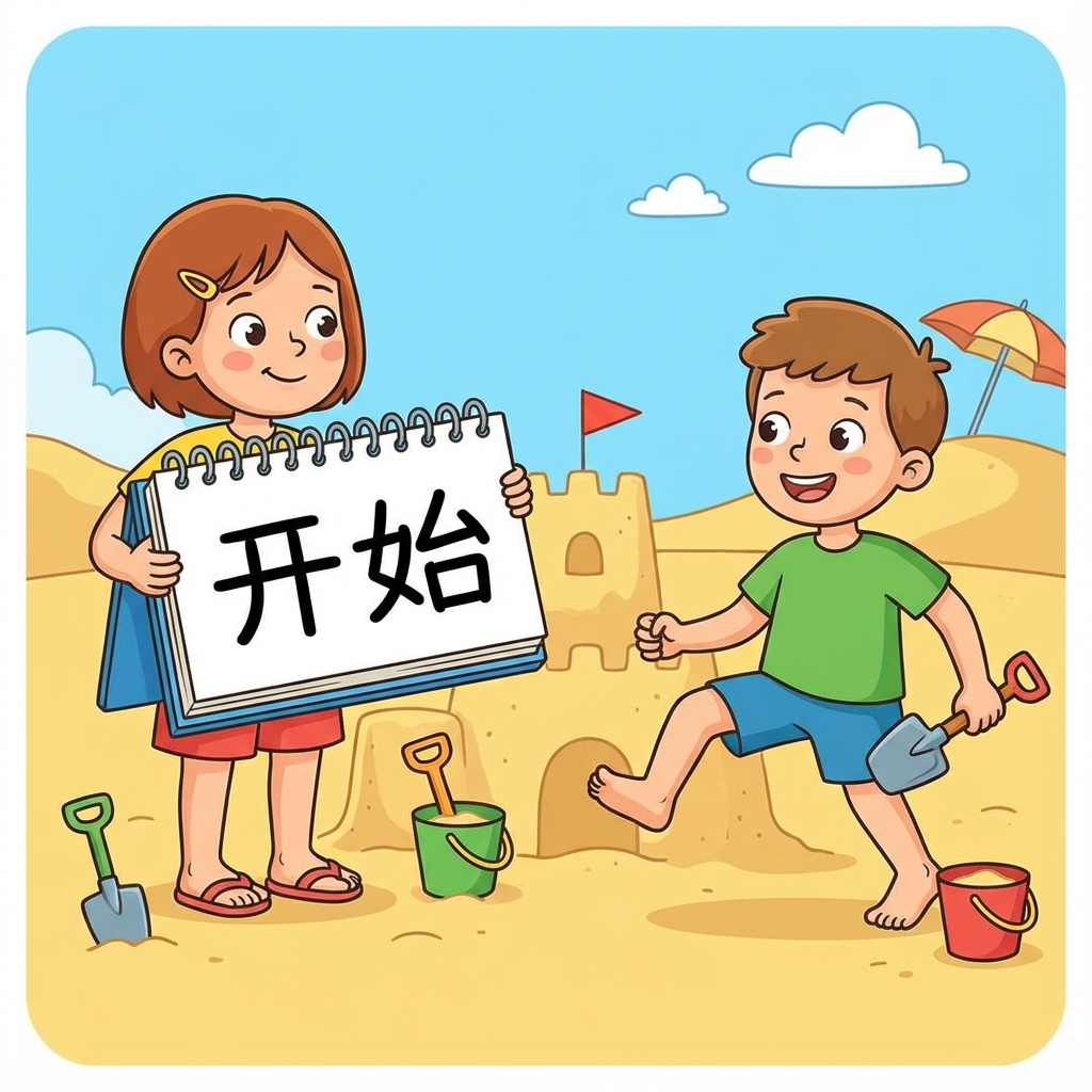 Мнемоника: как запомнить иероглиф 开始 (kāishǐ) — начинать, начало