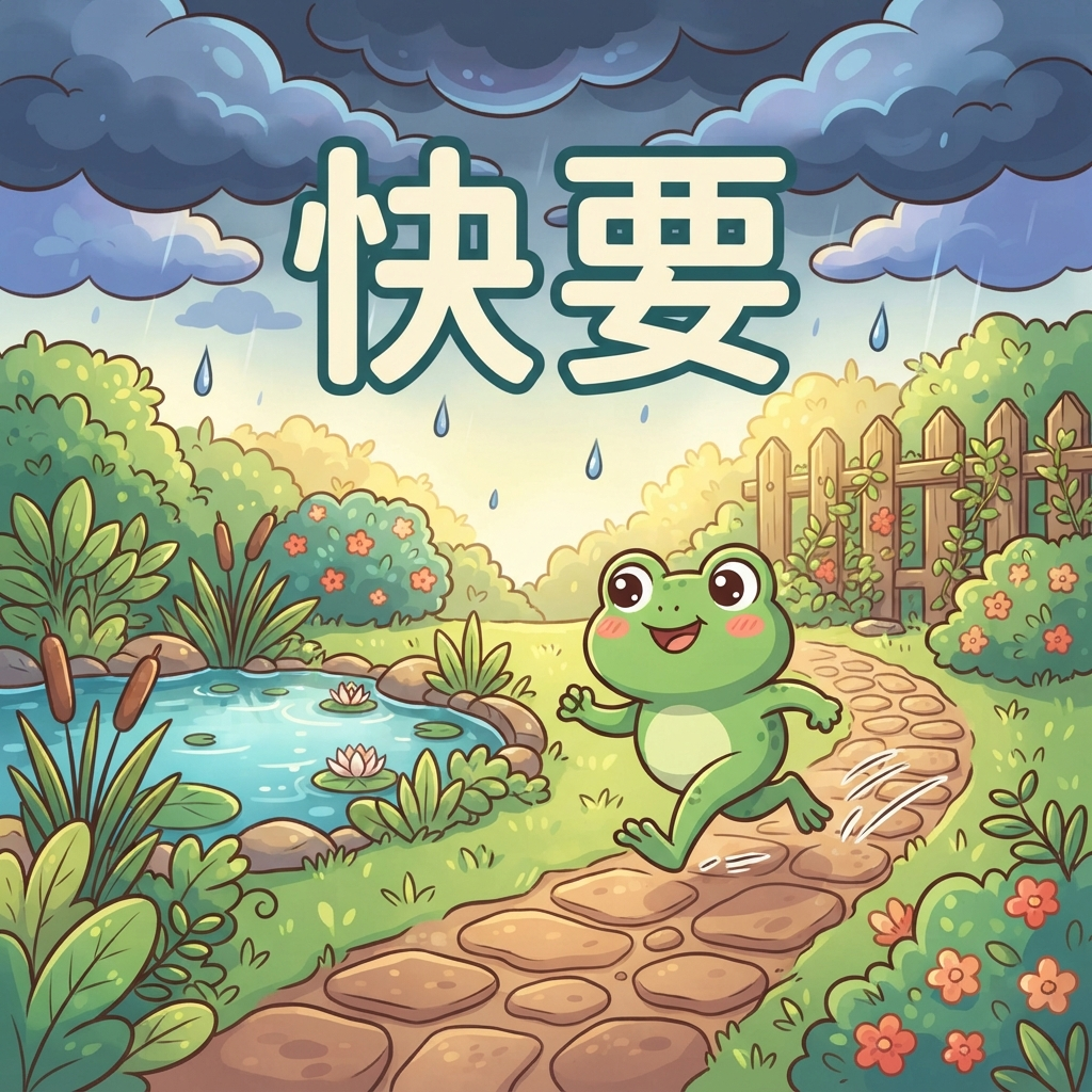 Мнемоника: как запомнить слово 快要 (kuài yào) — скоро, вот-вот