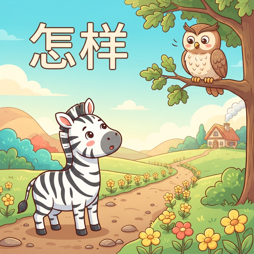 Mnemonic for 怎样 (zěn yàng) — how