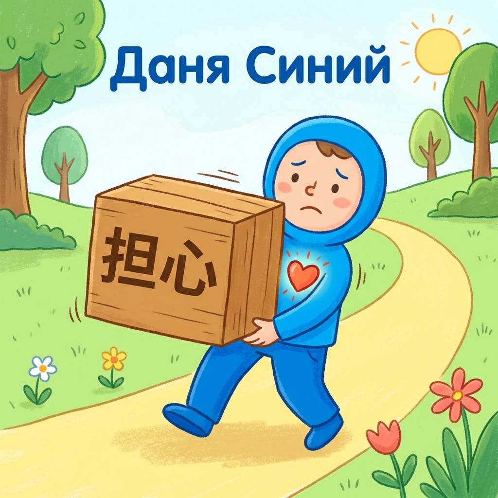 Мнемоника: как запомнить иероглиф 担心 (dānxīn) — беспокоиться