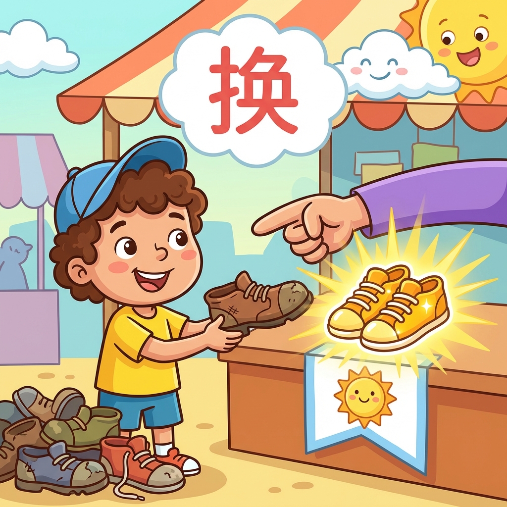 Мнемоника: как запомнить иероглиф 换 (huàn) — менять