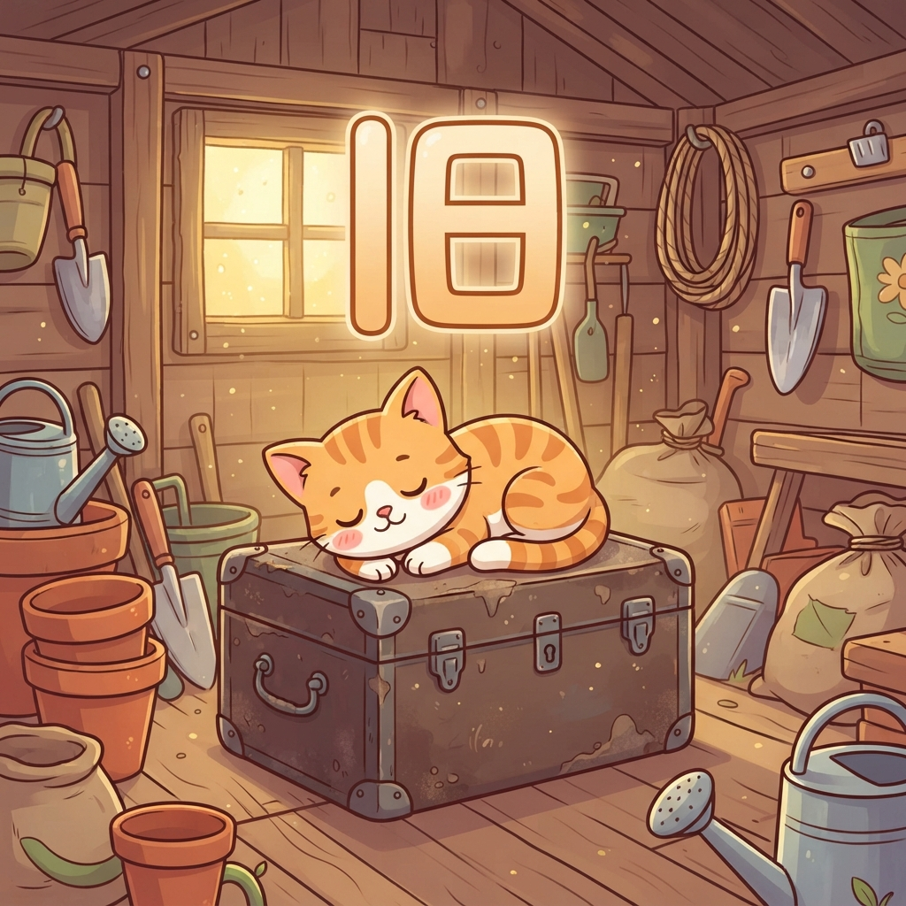 Mnemonic for 旧 (jiù) — old