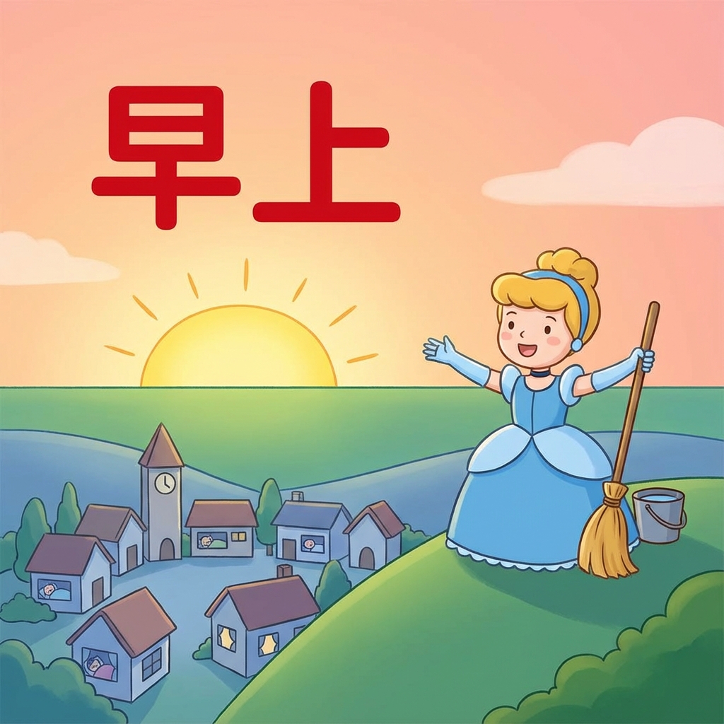 Мнемоника: как запомнить иероглиф 早上 (zǎoshang) — утром, утро