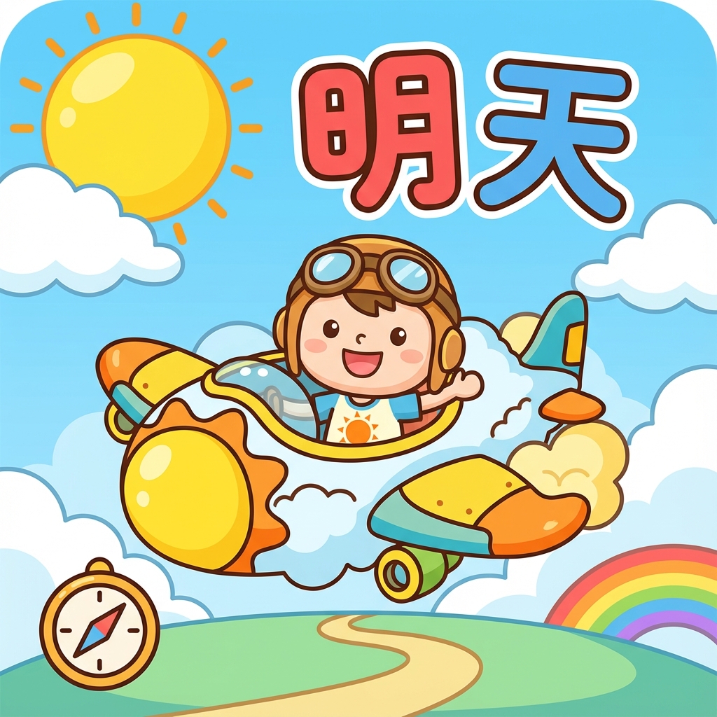 Мнемоника: как запомнить иероглиф 明天 (míng tiān) — завтра
