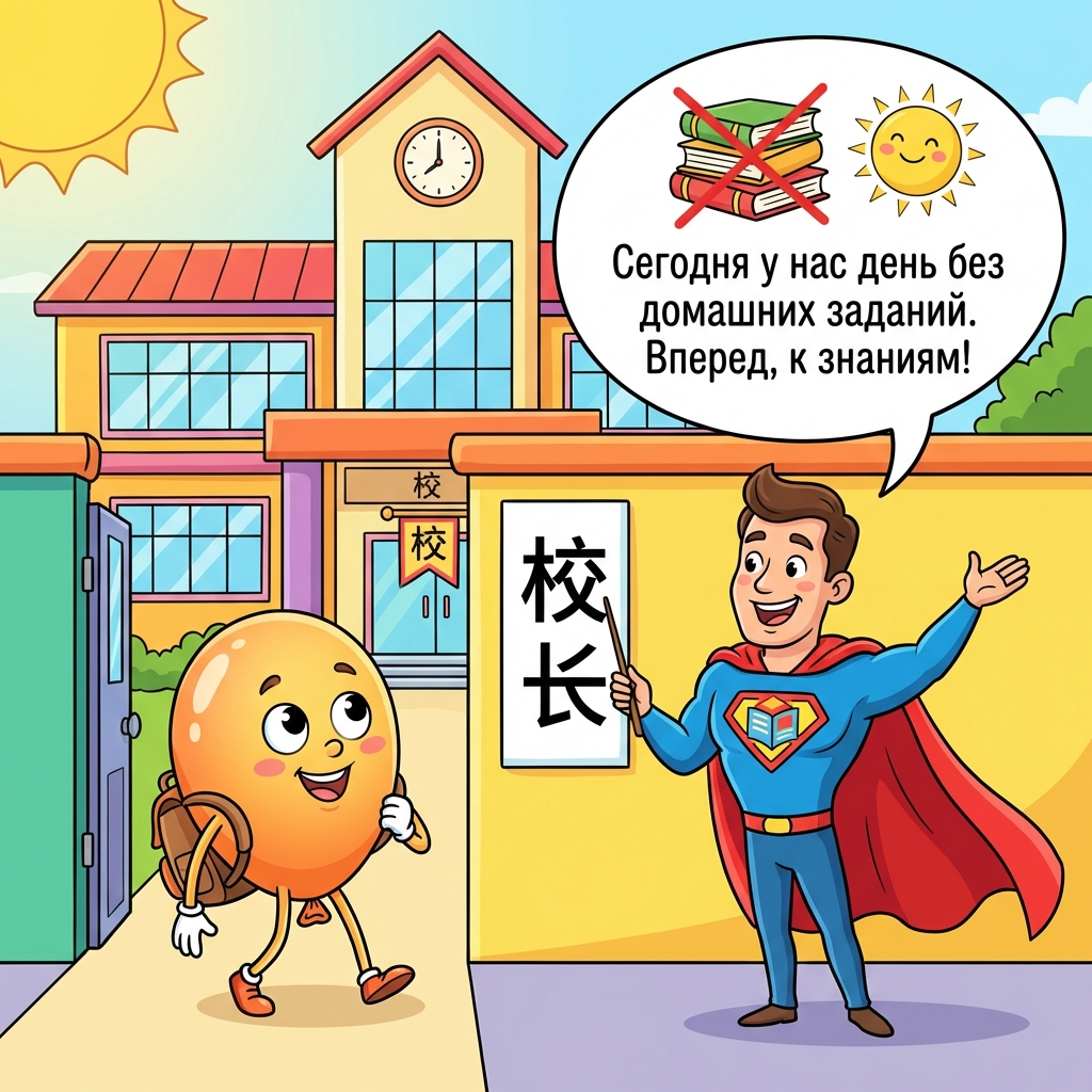 Мнемоника: как запомнить иероглиф 校长 (xiàozhǎng) — директор школы