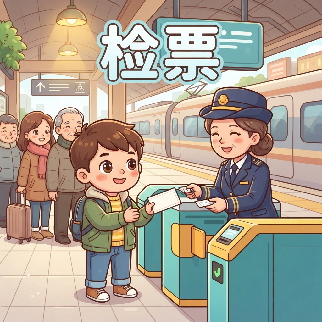Мнемоника: как запомнить слово 检票 (jiǎn piào) — проверять билеты