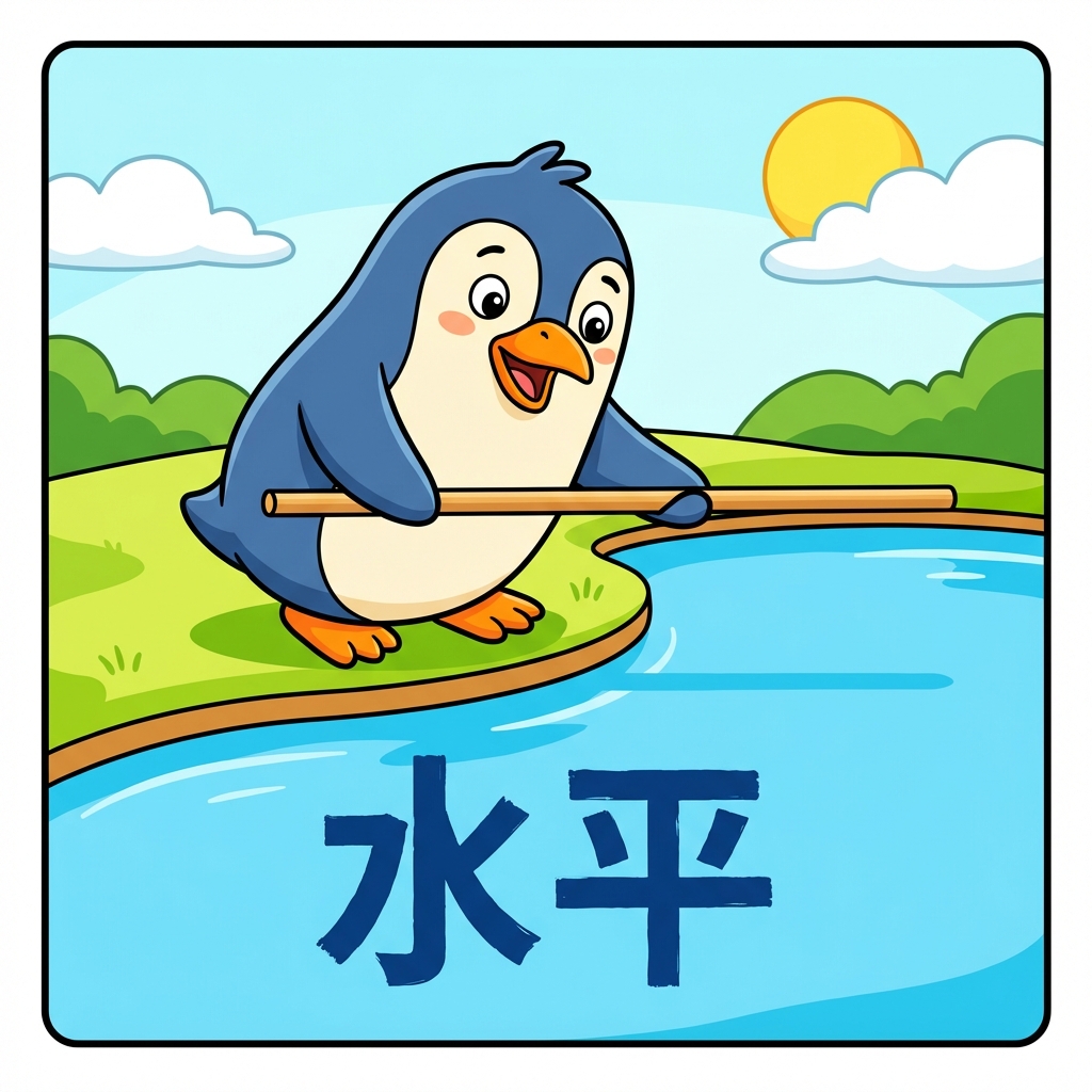 Мнемоника: как запомнить иероглиф 水平 (shuǐpíng) — уровень