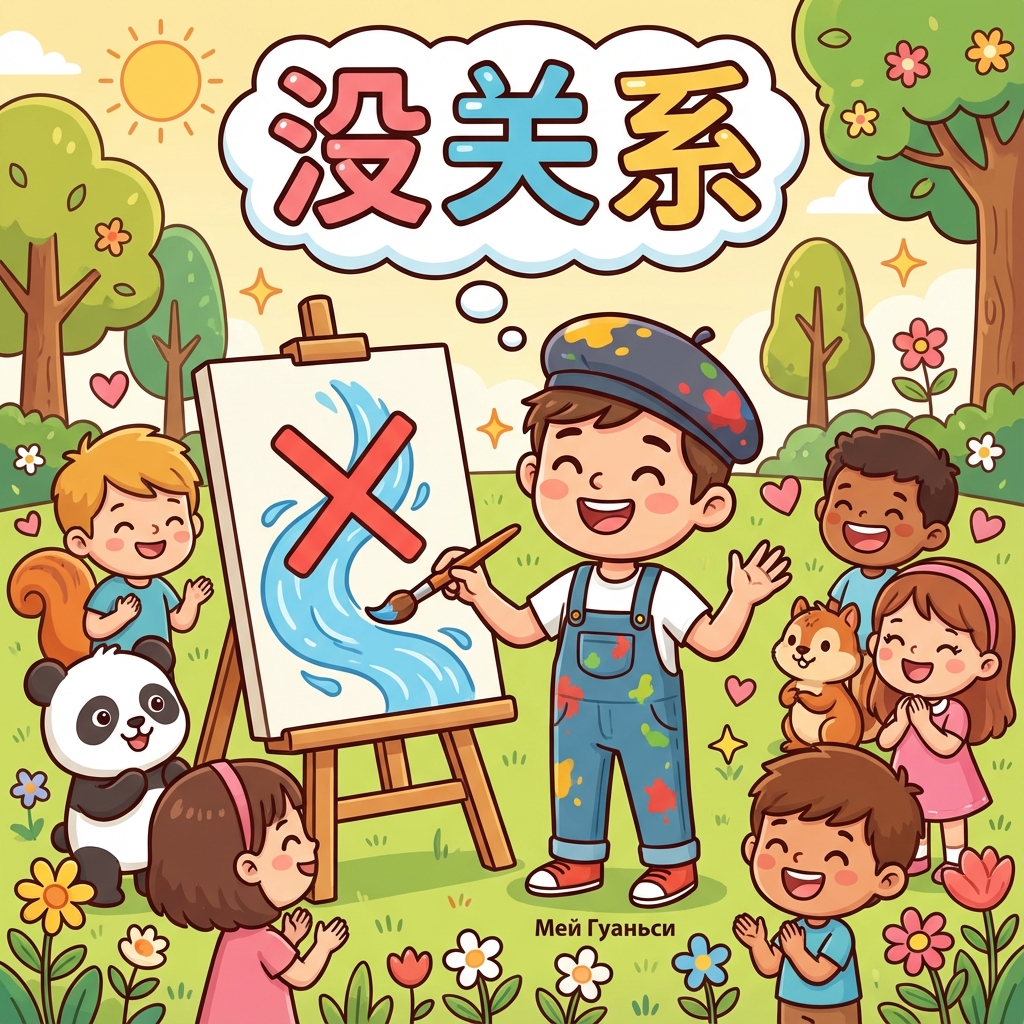 Мнемоника: как запомнить иероглиф 没关系 (méi guānxi) — ничего страшного