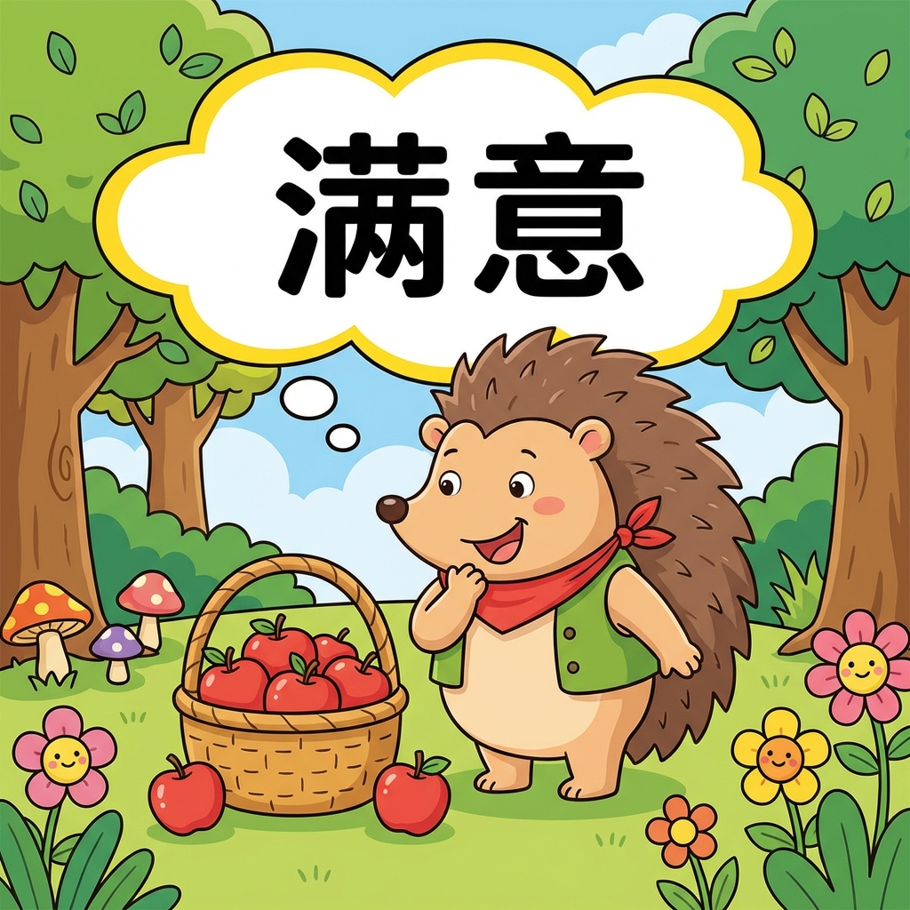 Мнемоника: как запомнить иероглиф 满意 (mǎnyì) — быть довольным