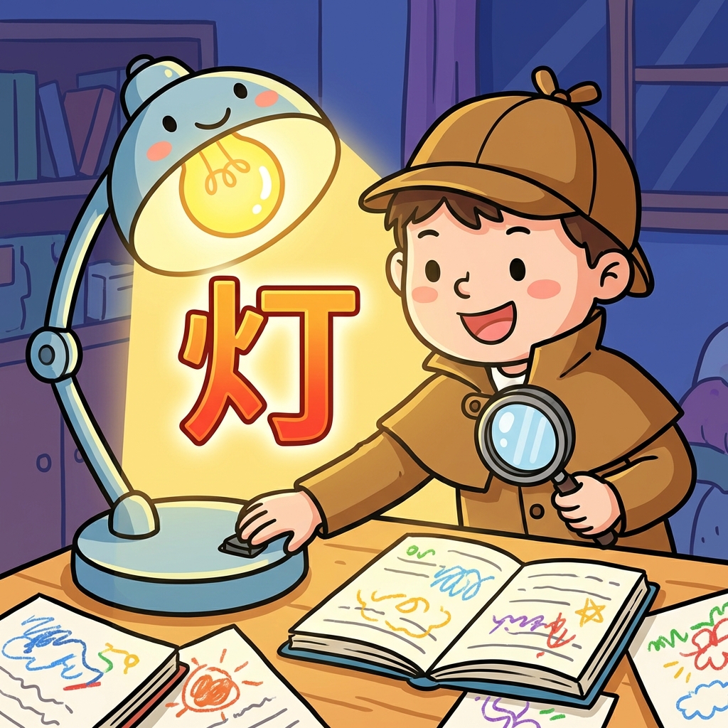 Мнемоника: как запомнить иероглиф 灯 (dēng) — лампа