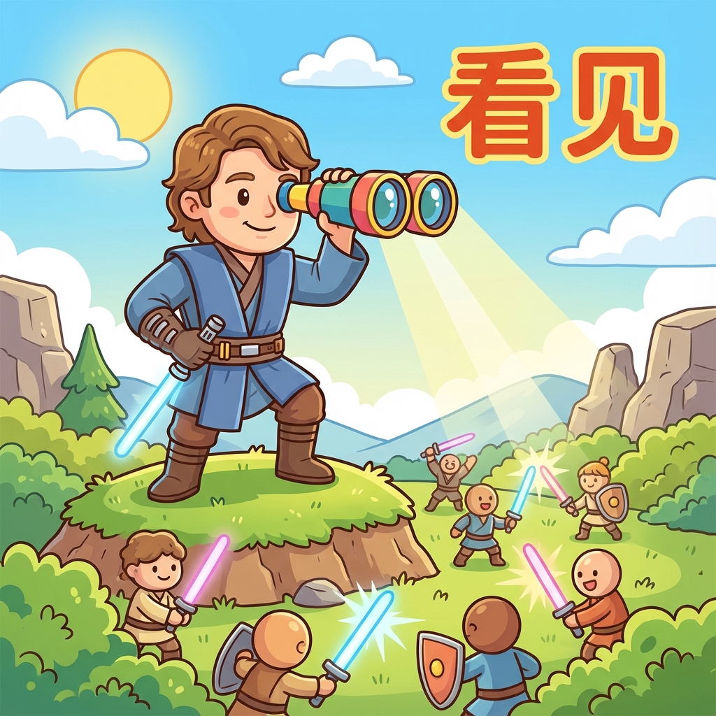 Мнемоника: как запомнить иероглиф 看见 (kàn jiàn) — видеть, увидеть