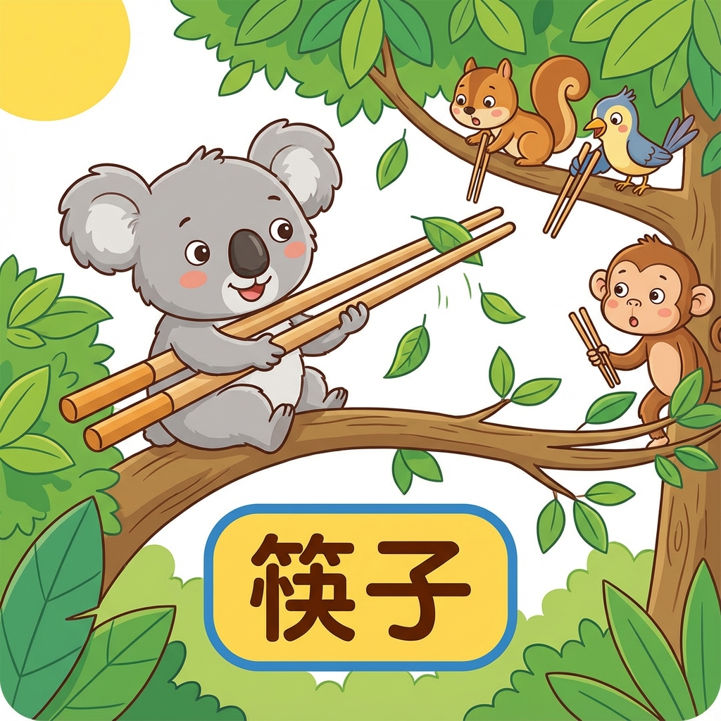 Mnemonic for 筷子 (kuàizi) — chopsticks