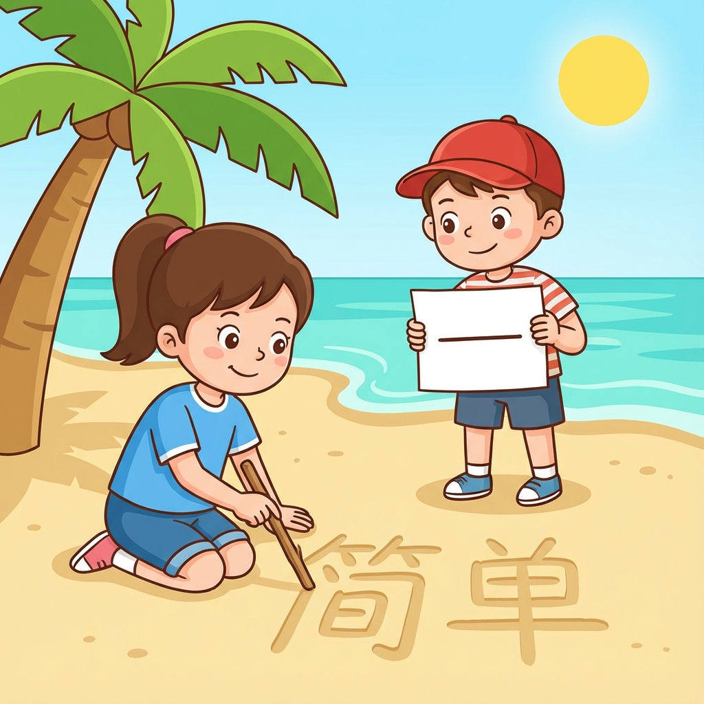 Мнемоника: как запомнить иероглиф 简单 (jiǎndān) — простой