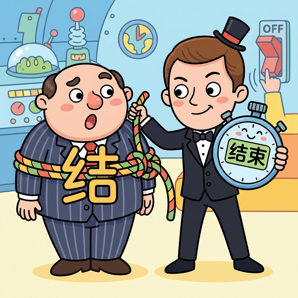 Мнемоника: как запомнить иероглиф 结束 (jiéshù) — заканчиваться