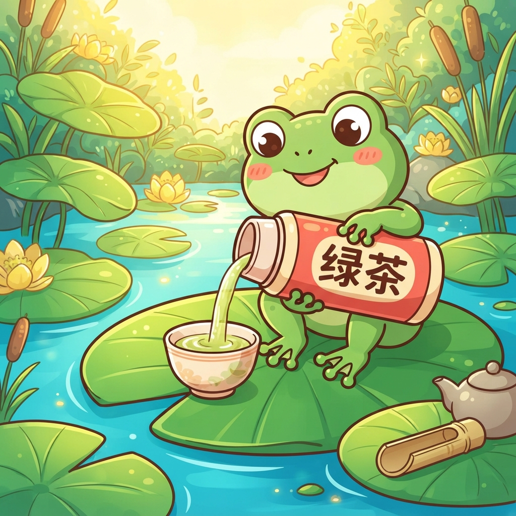 Мнемоника: как запомнить слово 绿茶 (lǜ chá) — зеленый чай