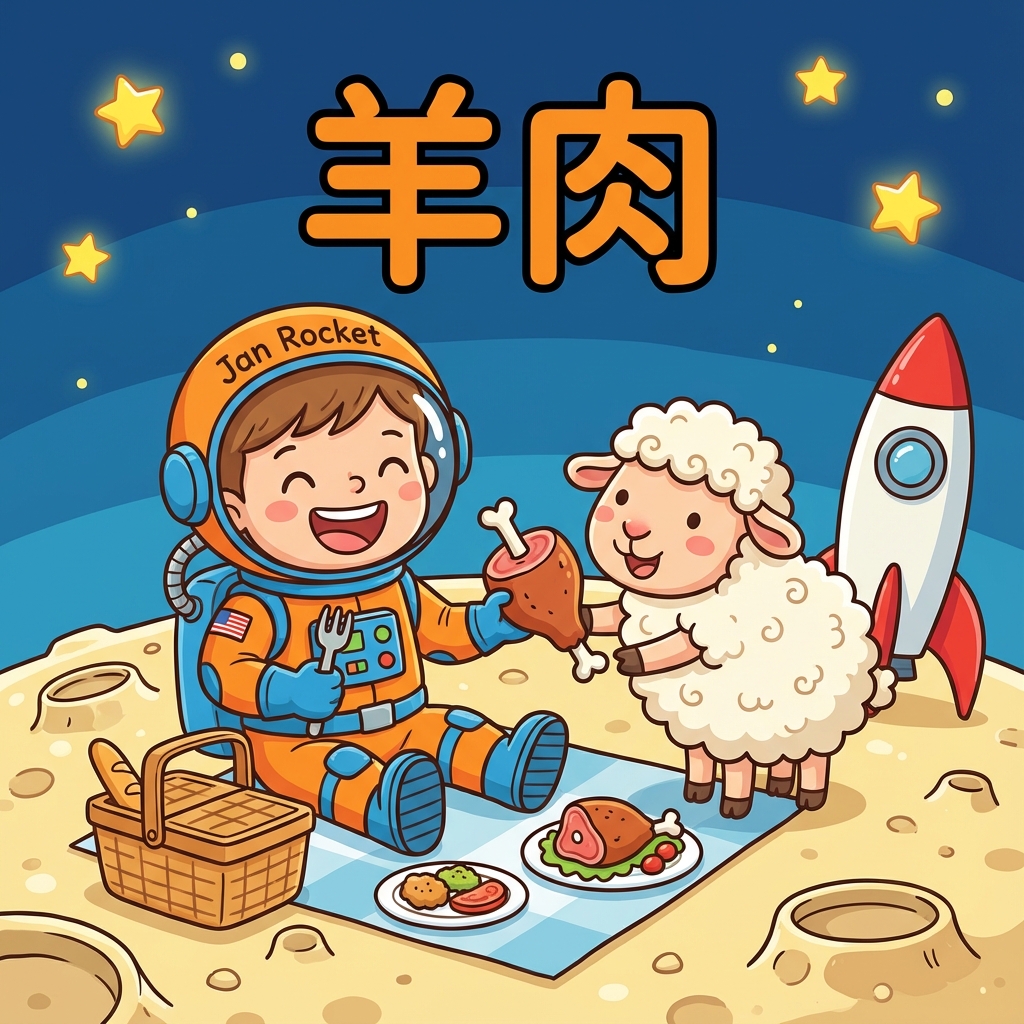 Мнемоника: как запомнить иероглиф 羊肉 (yáng ròu) — баранина
