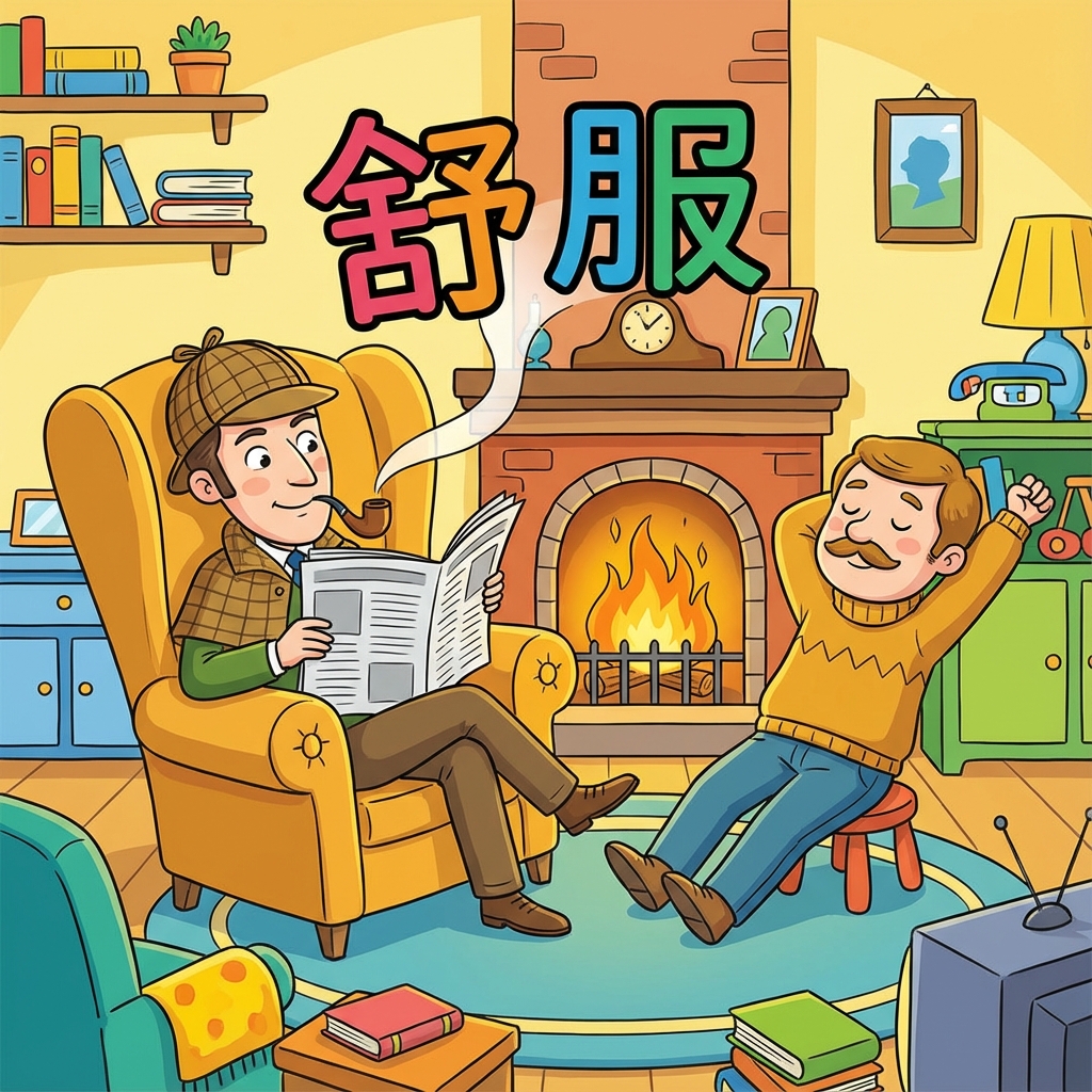 Мнемоника: как запомнить иероглиф 舒服 (shūfu) — удобный, комфортный