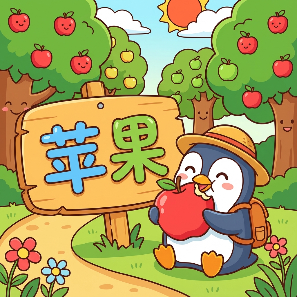 Мнемоника: как запомнить иероглиф 苹果 (píngguǒ) — яблоко