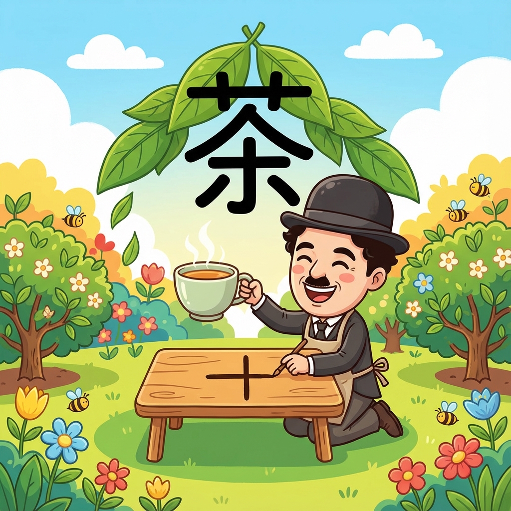 Мнемоника: как запомнить иероглиф 茶 (chá) — чай