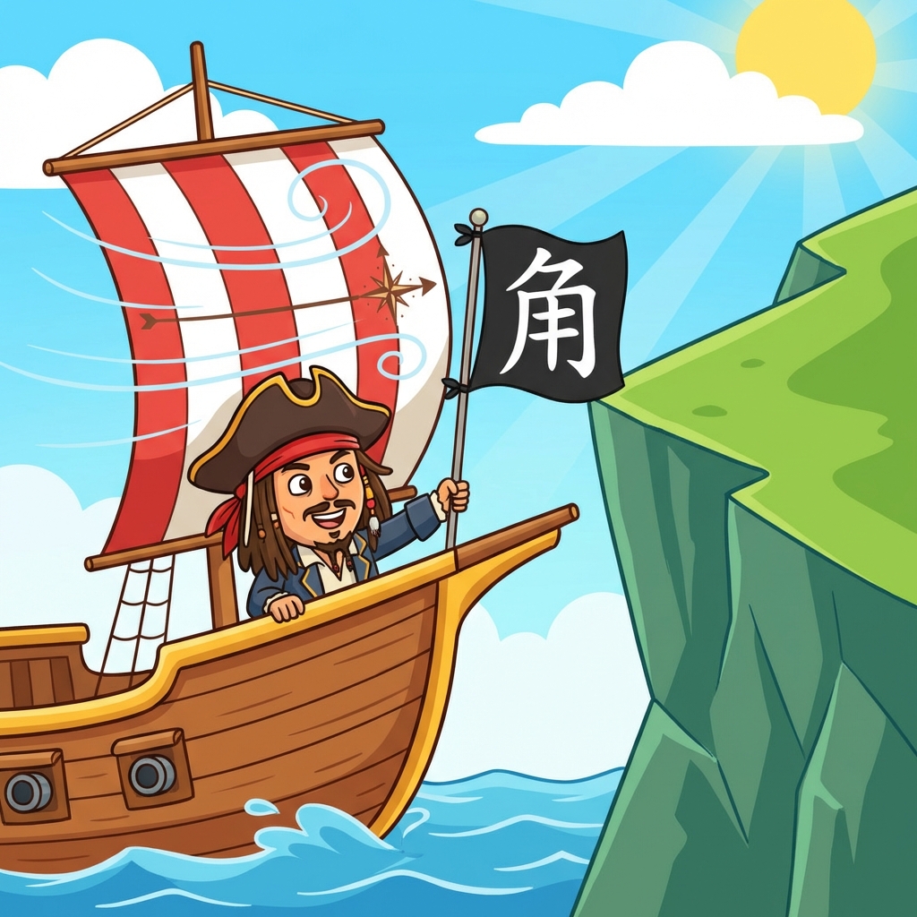 Мнемоника: как запомнить иероглиф 角 (jiǎo) — угол