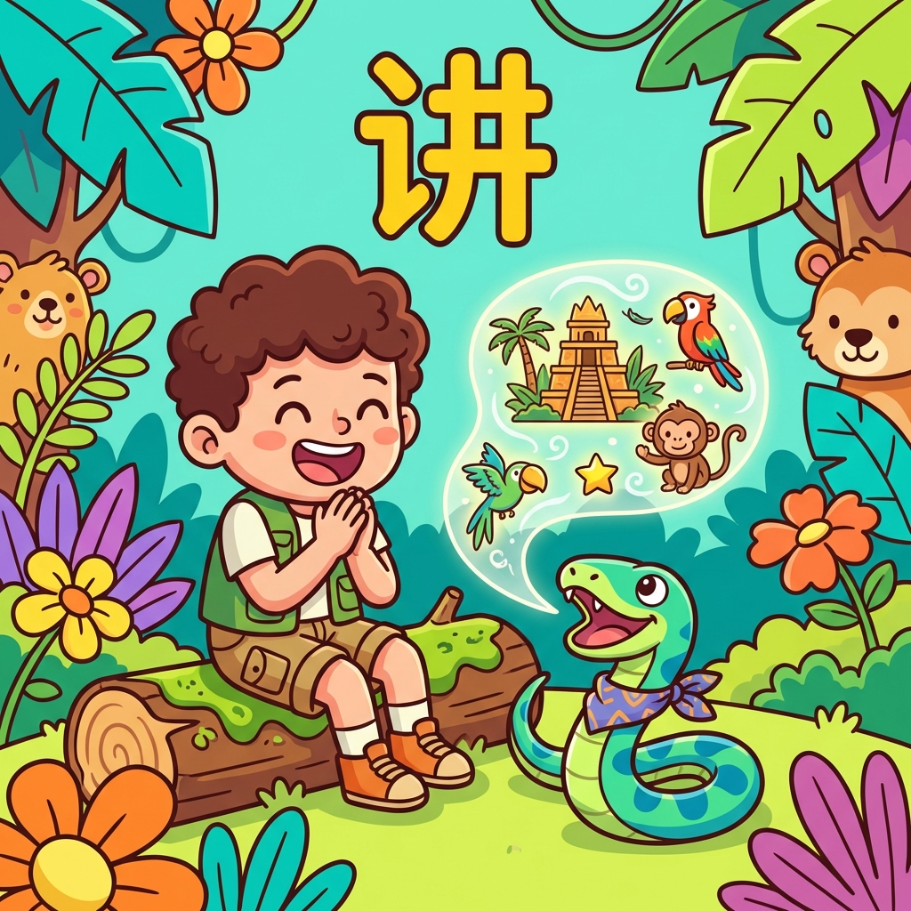 Мнемоника: как запомнить иероглиф 讲 (jiǎng) — говорить, рассказывать