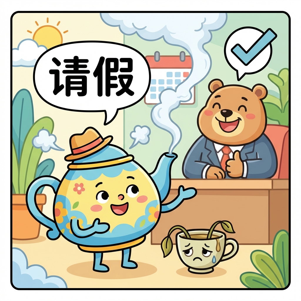 Мнемоника: как запомнить иероглиф 请假 (qǐng jià) — брать отгул